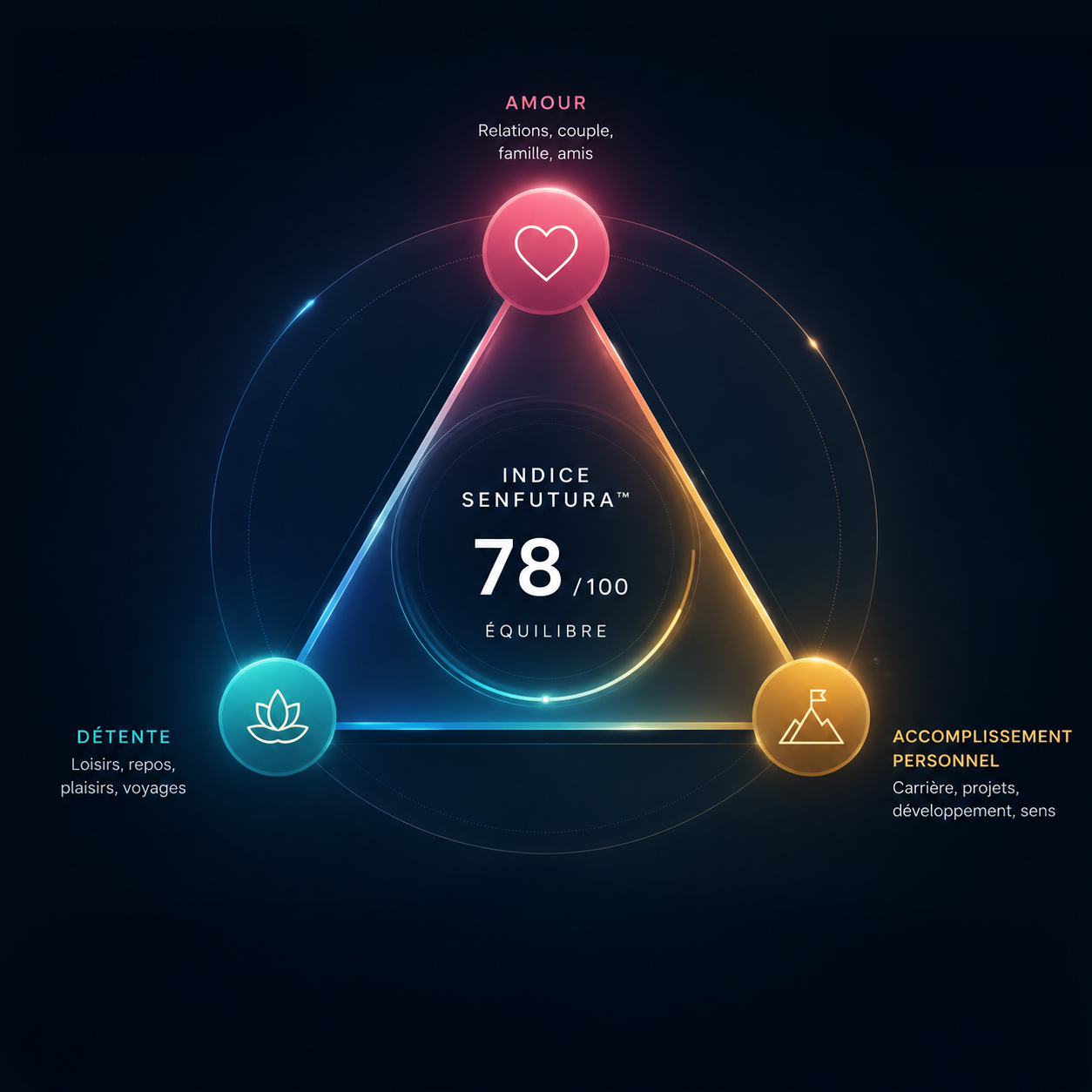 Indice SenFutura — Triangle d'équilibre